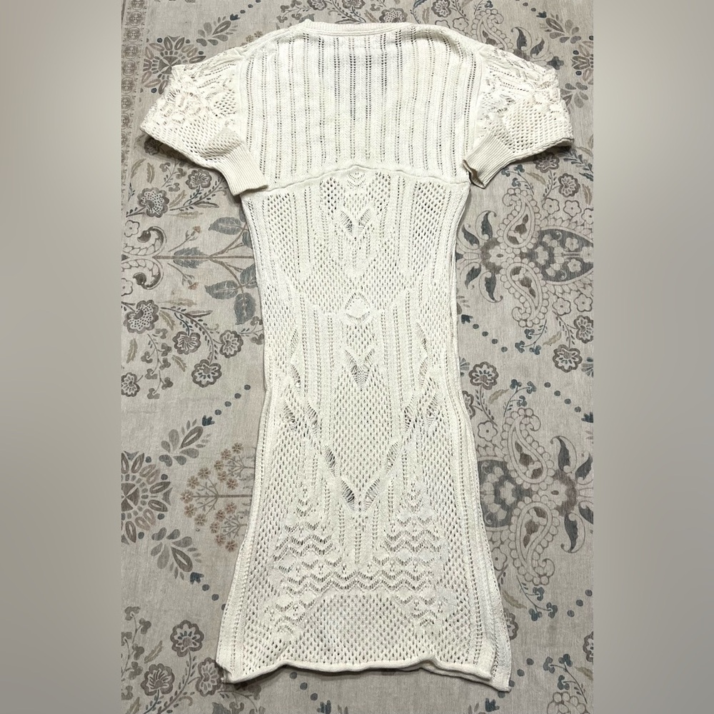 Anthropologie Beach & Vacation Knit Midi Swimsuit Cover-Up Size Small Petite - Picture 2 of 8